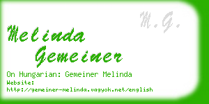 melinda gemeiner business card